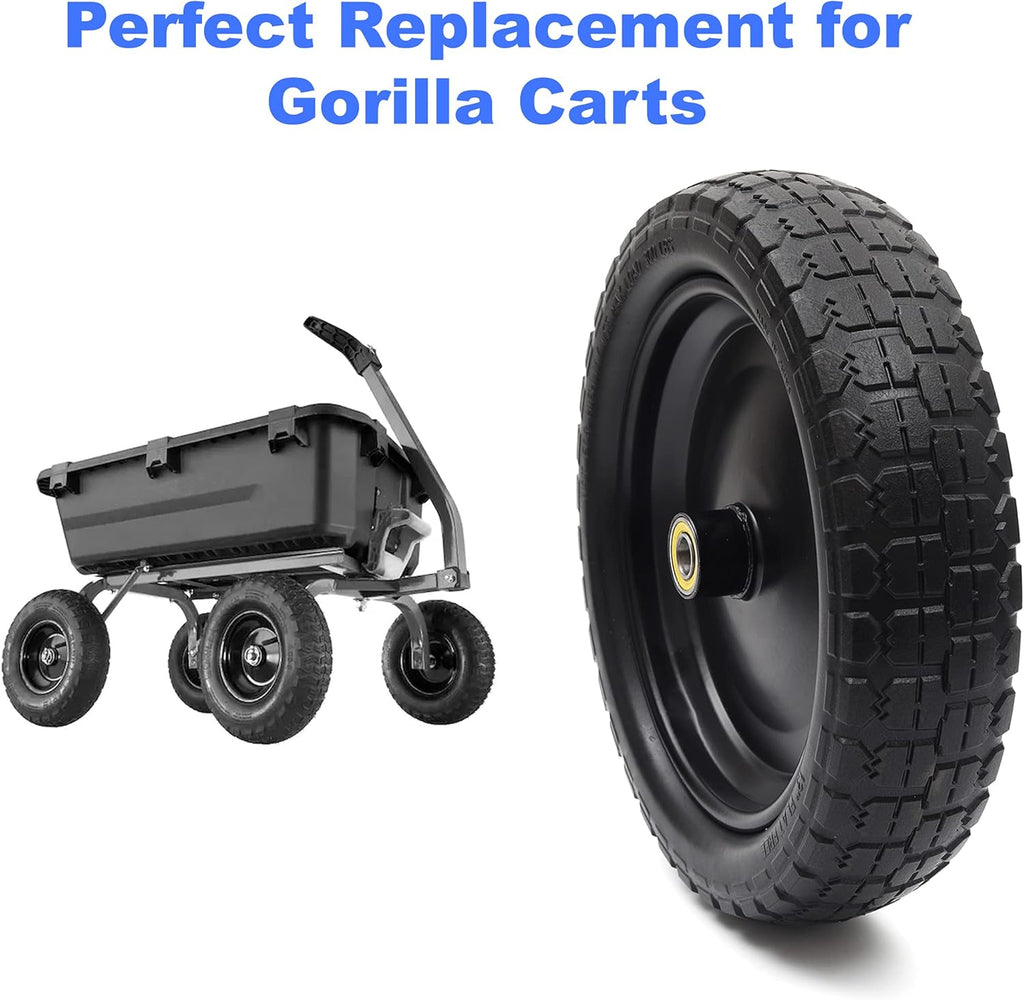2-Pack 13'' Solid Polyurethane Flat-Free Tire and Wheel Assemblies Z482741