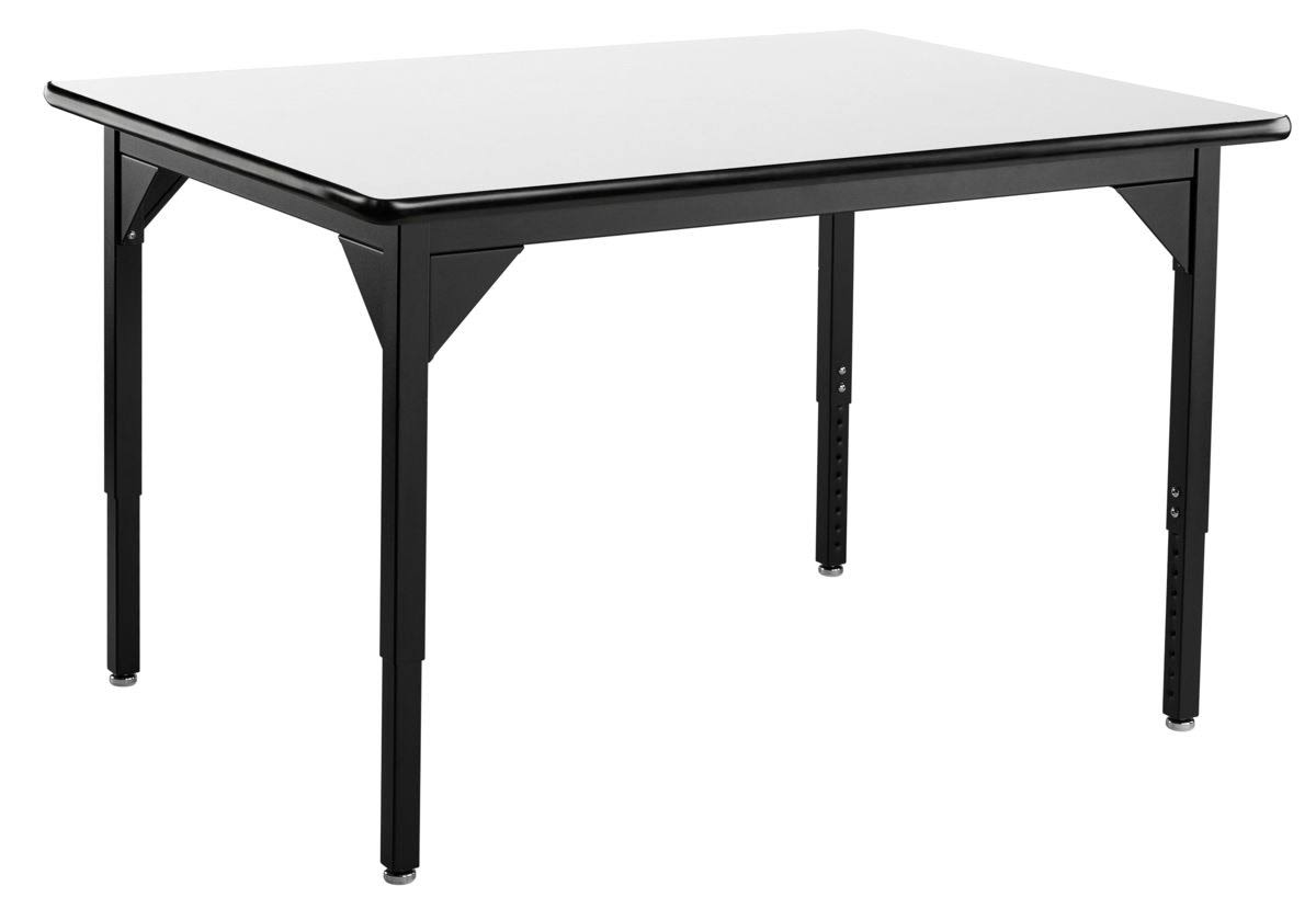 Adjustable Height Utility Table with High Pressure Laminate Whiteboard O823505