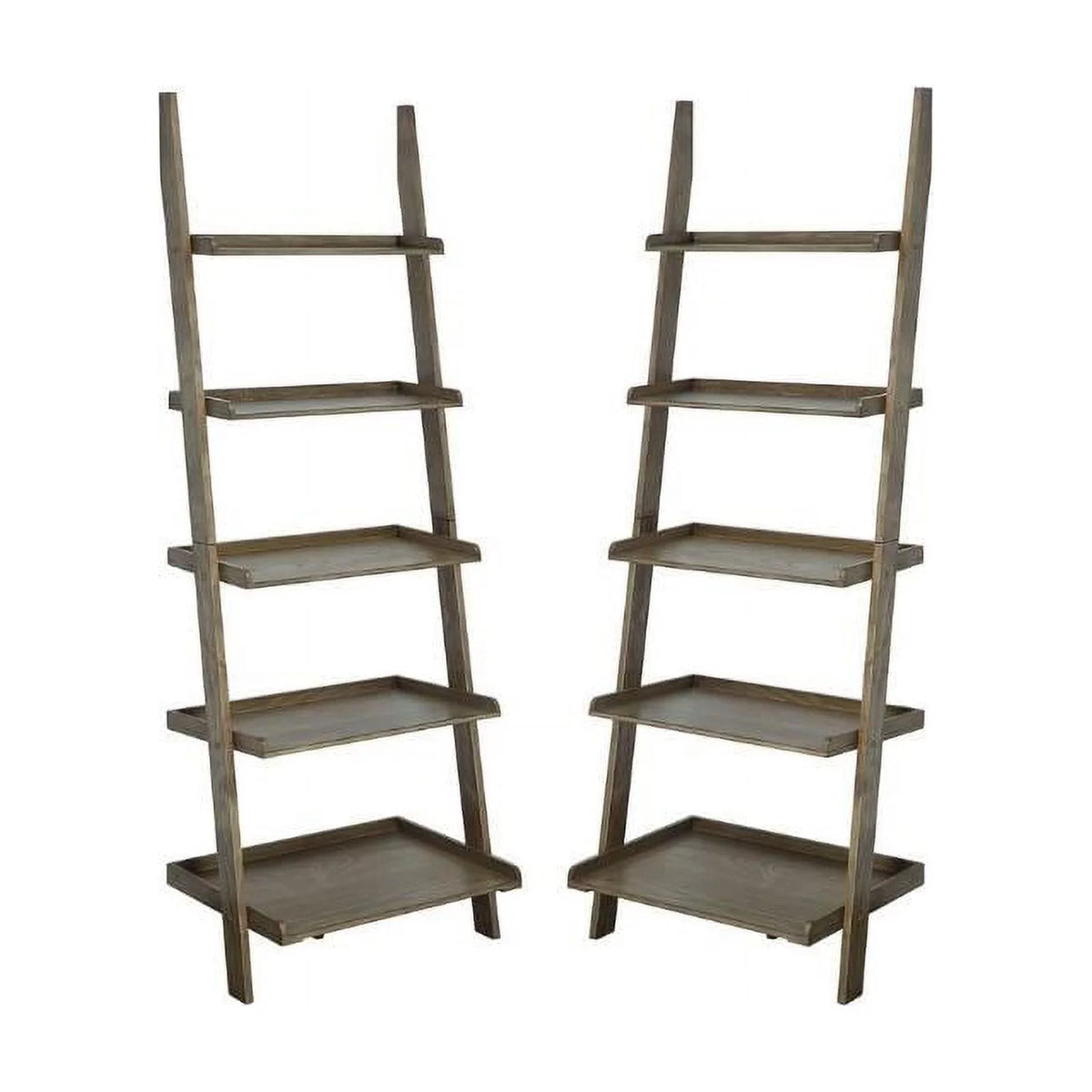 2 Piece Ladder Wood Bookshelf Set W9489