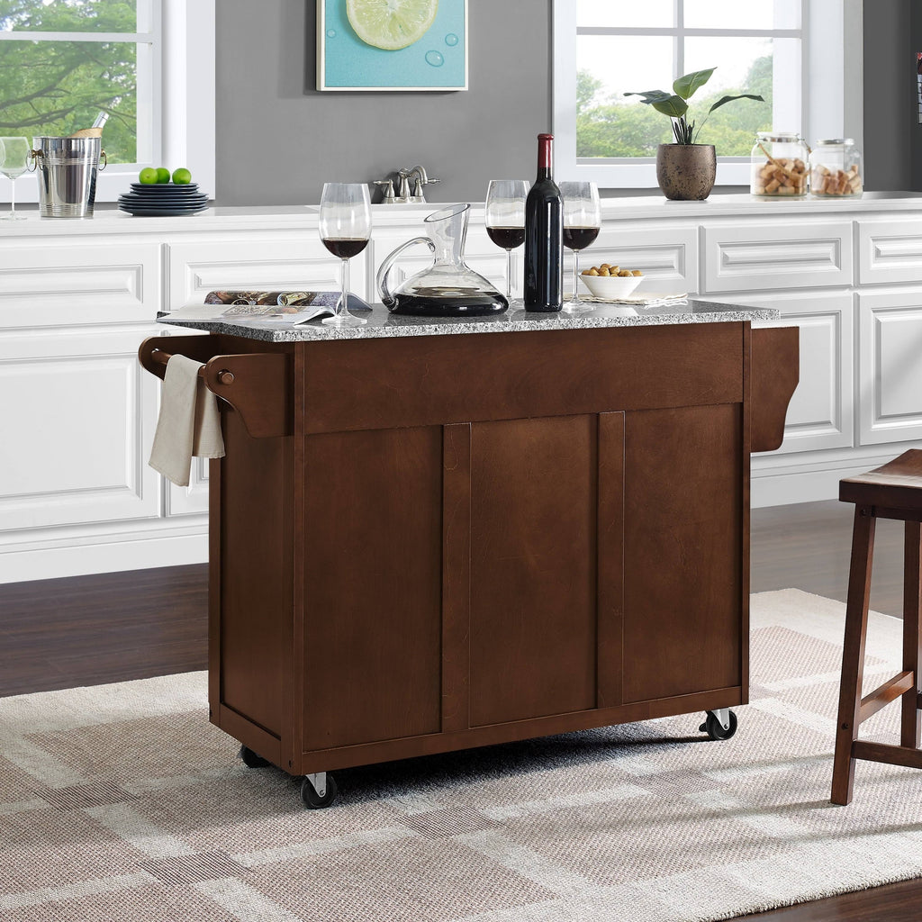 Solid Granite Top Kitchen Cart T2912