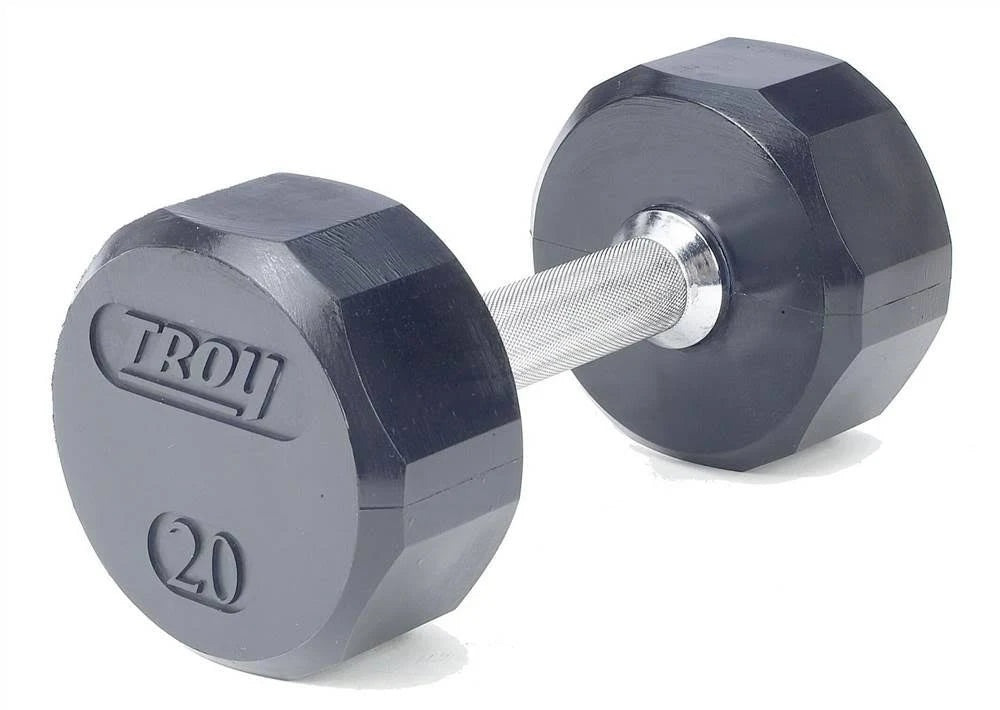 40lb 12-Sided Rubber Encased Dumbbell N884