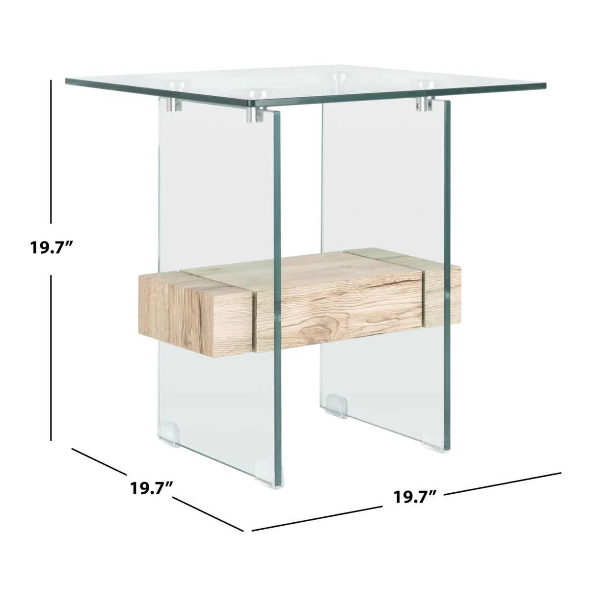 Glass 2-Tier Accent Table V375
