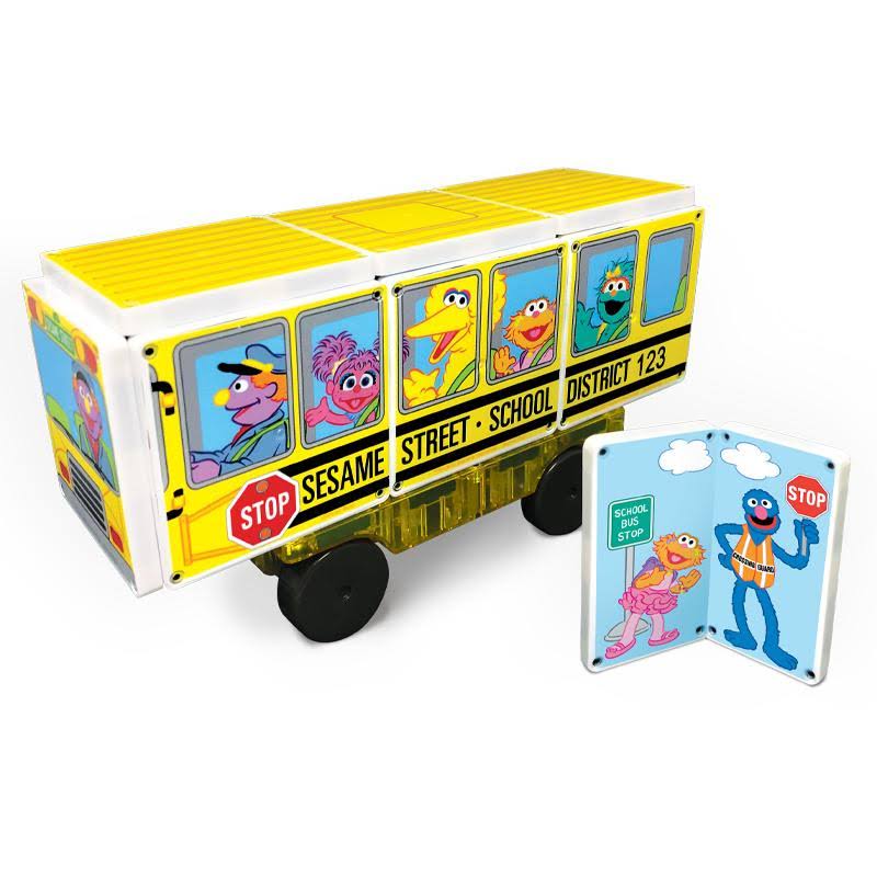 Sesame Street School Bus Magna-Tiles Structures D191