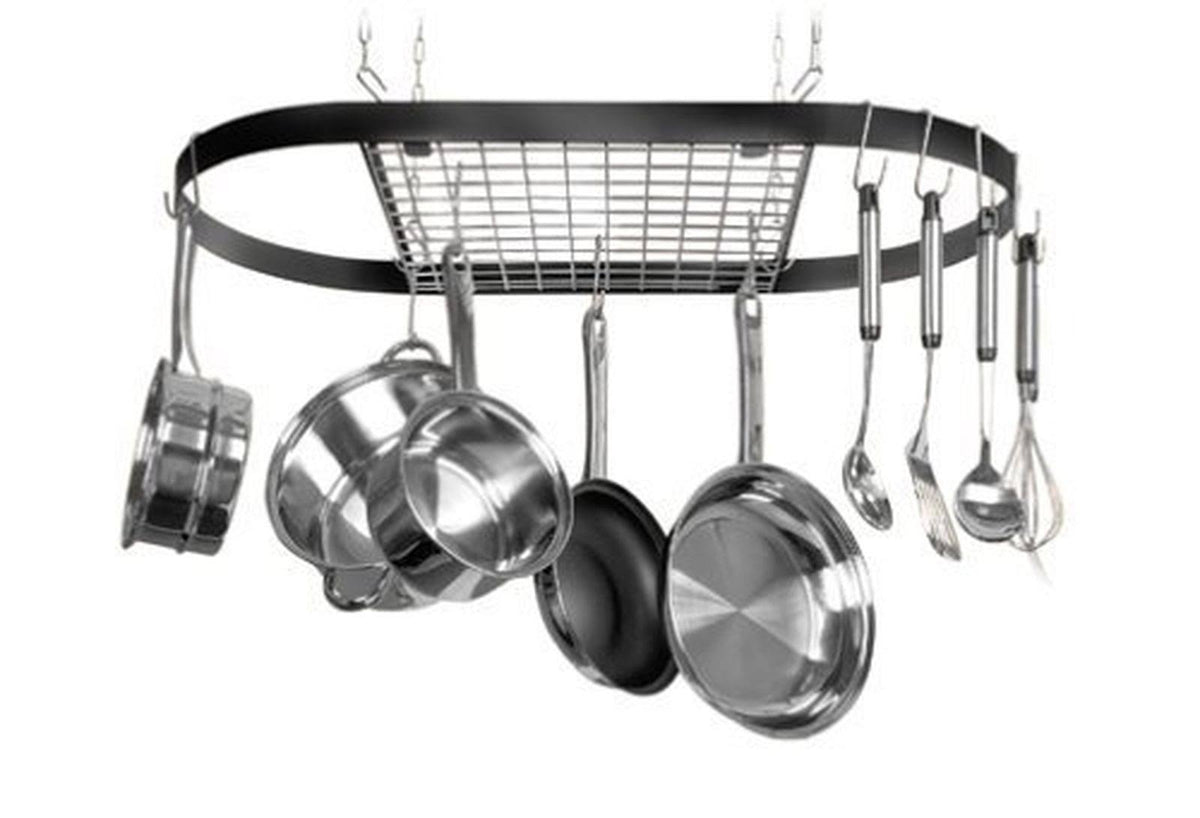 Wrought-Iron Oval Pot Rack K6544