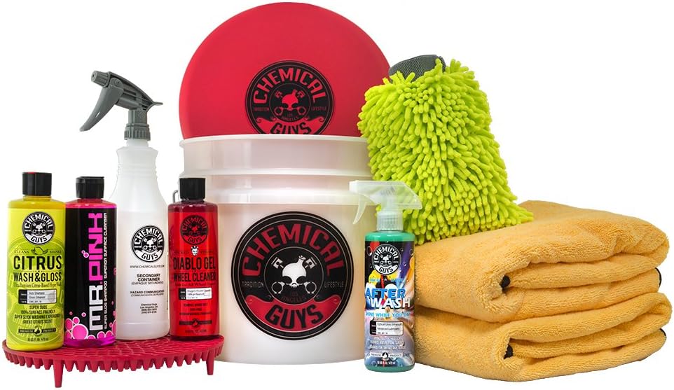 Car Wash Bucket Kit with Dirt Trap, 16 fl. oz, 11 Items L972