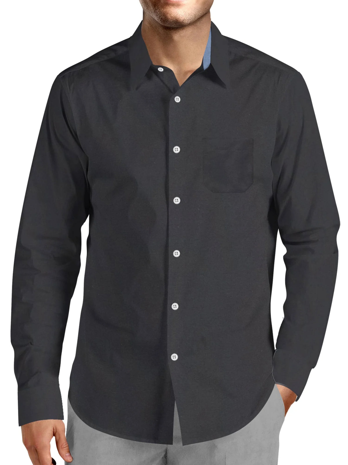 Men’s Dress Shirt 4 Pack Long Sleeve Button Down Casual Fit Z891