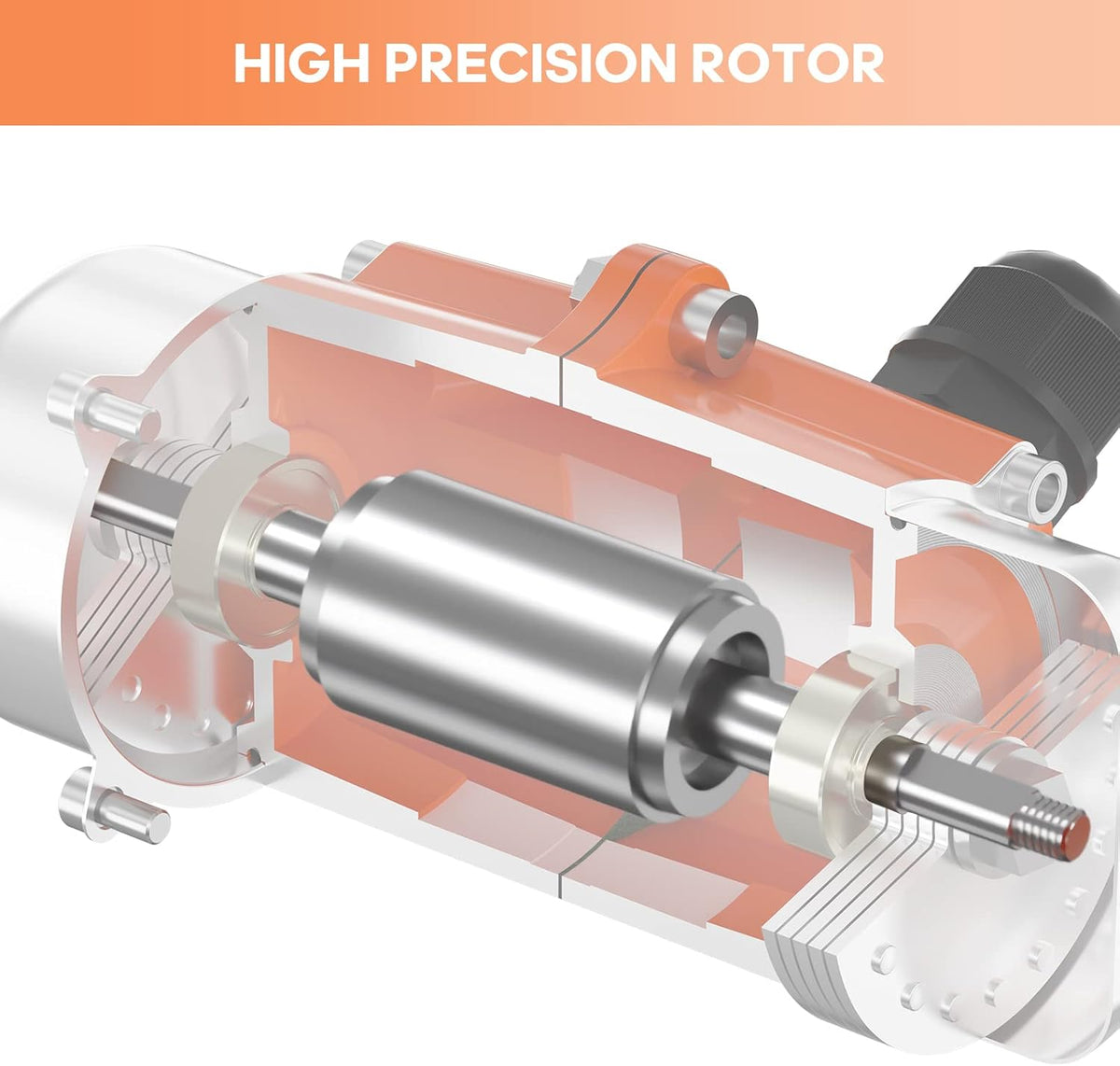 80W Concrete Vibrator Vibration Motor Single Phase AC 110V 3600RPM Aluminum Alloy Case Electric Vibrating Vibrators for Shaker Table K721