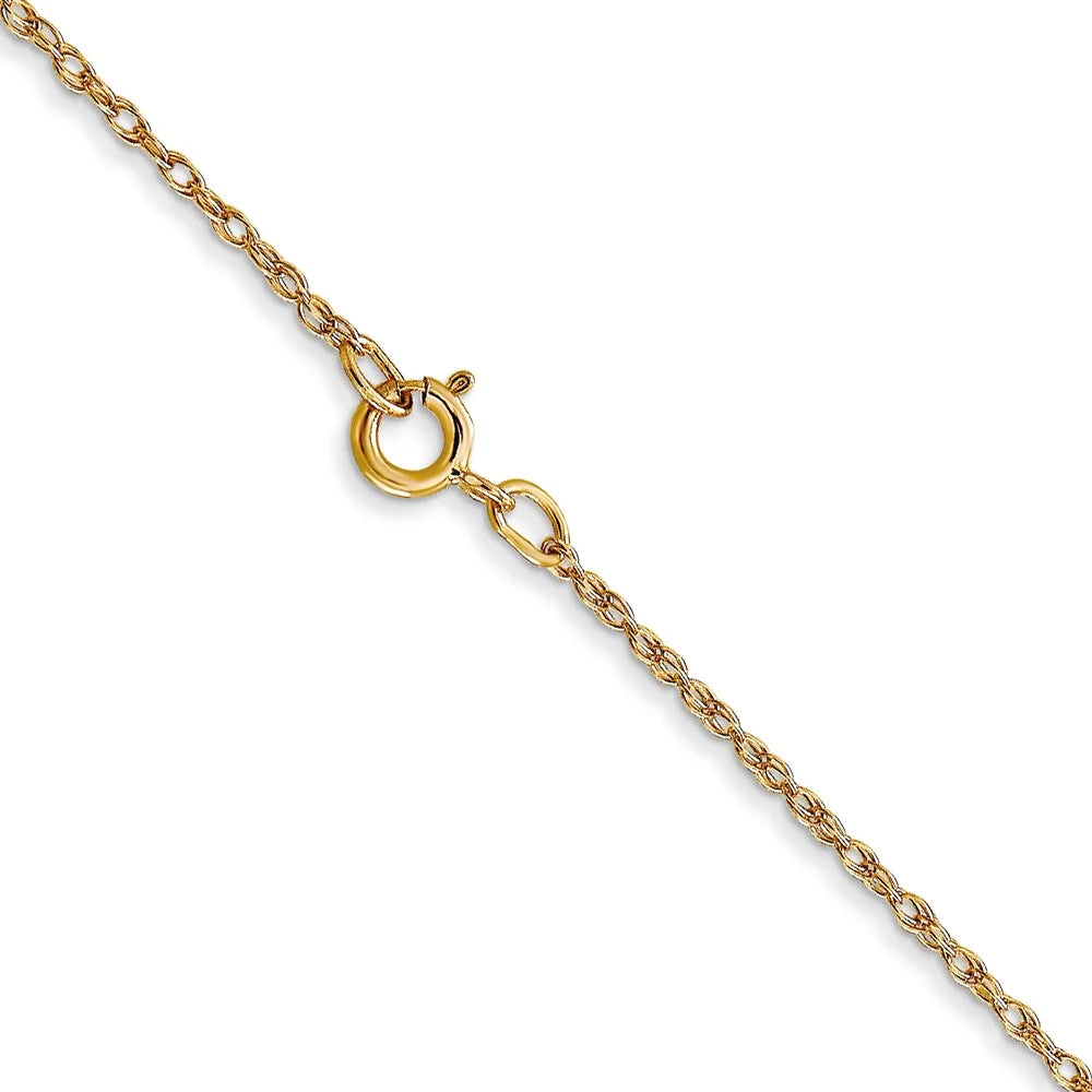 14 kt Yellow Gold Cable Rope Chain 22 Inches P6736