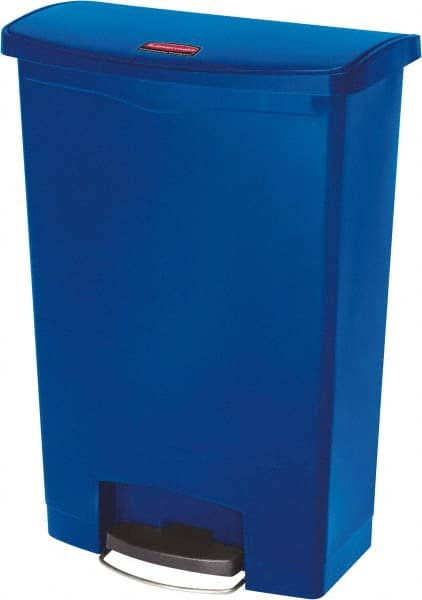Blue Resin Rectangle Trash Can P395