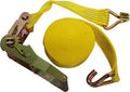 4-PACK Ratchet Tie Down Strap with Double J-Hook W95528