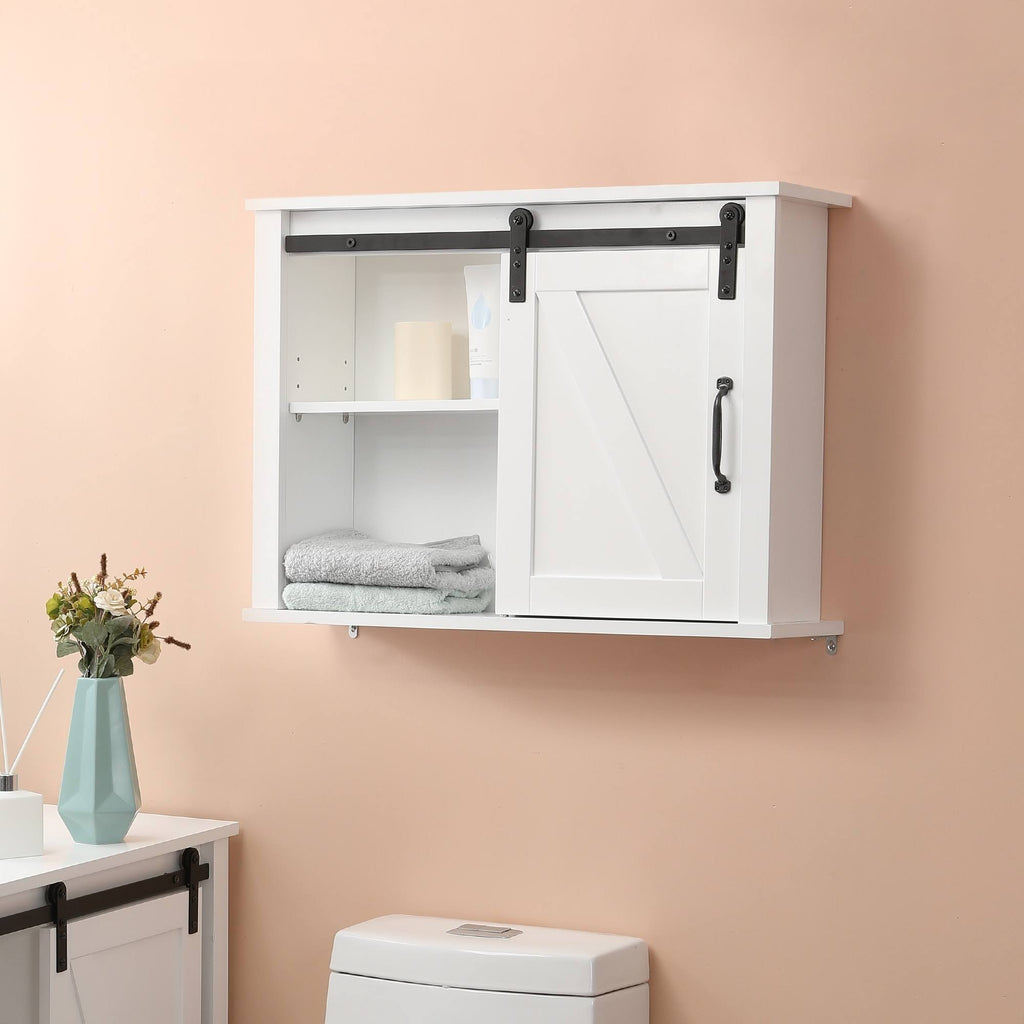White MDF Bathroom Wall Cabinet T28600