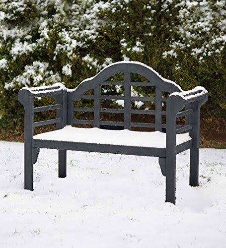 Black Eucalyptus Wood Garden Bench L86290