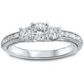 1 1/4ct 3-Stone Diamond Ring 14K White Gold U819301