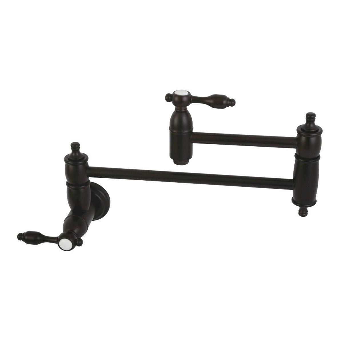 Brushed Brass Wall Mount Pot Filler Kitchen Faucet E7615