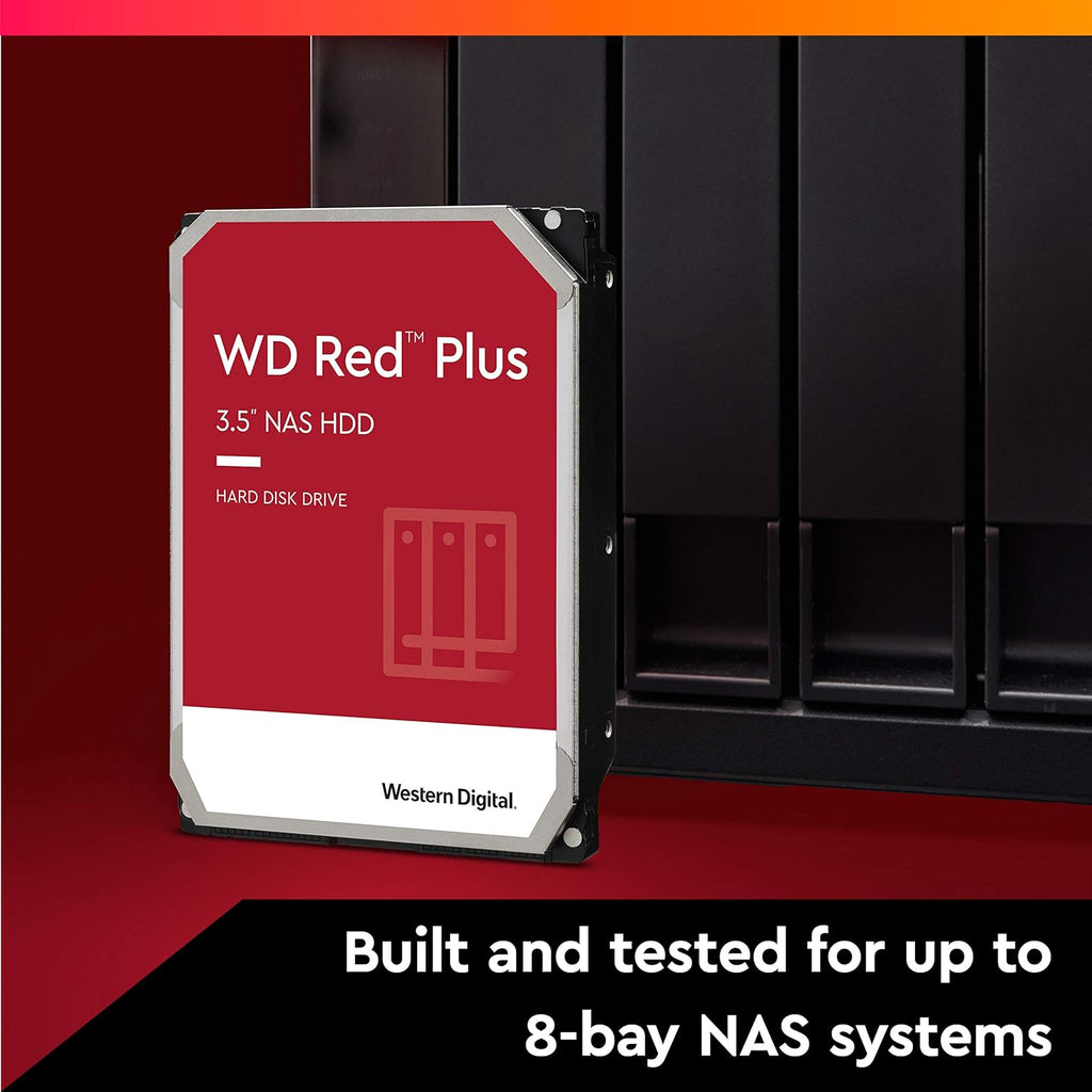10TB WD Red Plus NAS Internal Hard Drive HDD - 5400 RPM, SATA 6 Gb/s, CMR, 256 MB Cache, 3.5 B3439