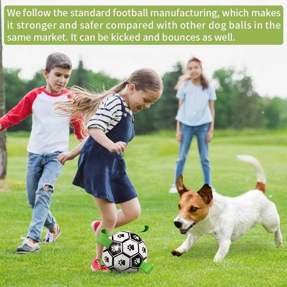 Dog Toys Soccer Ball with Straps Y4120