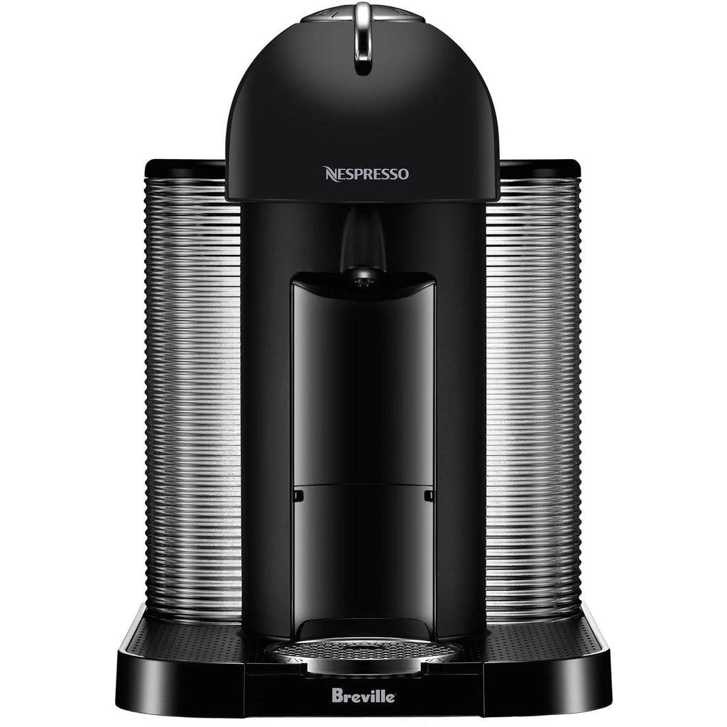 Chrome Coffee & Espresso Single-Serve Machine and Black Milk Frother E12950