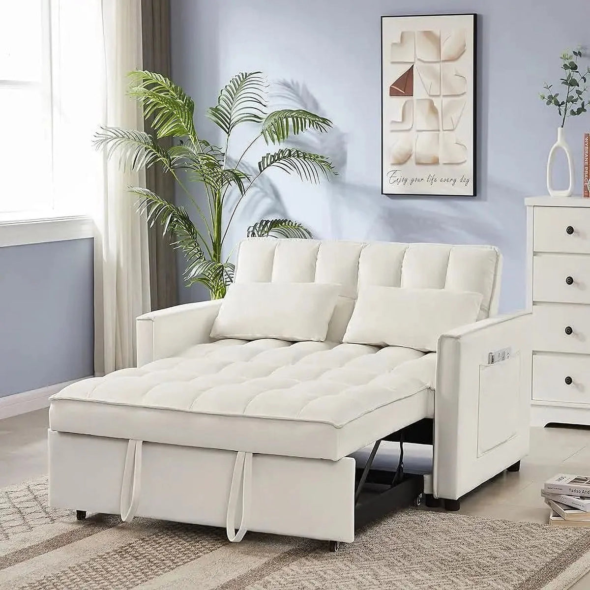 Convertible Sleeper Loveseat Sofa Bed A318