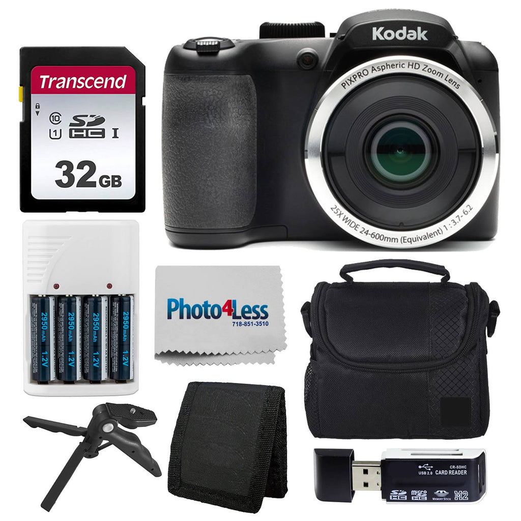 Black Digital Camera Kit with 32GB Memory Card H427