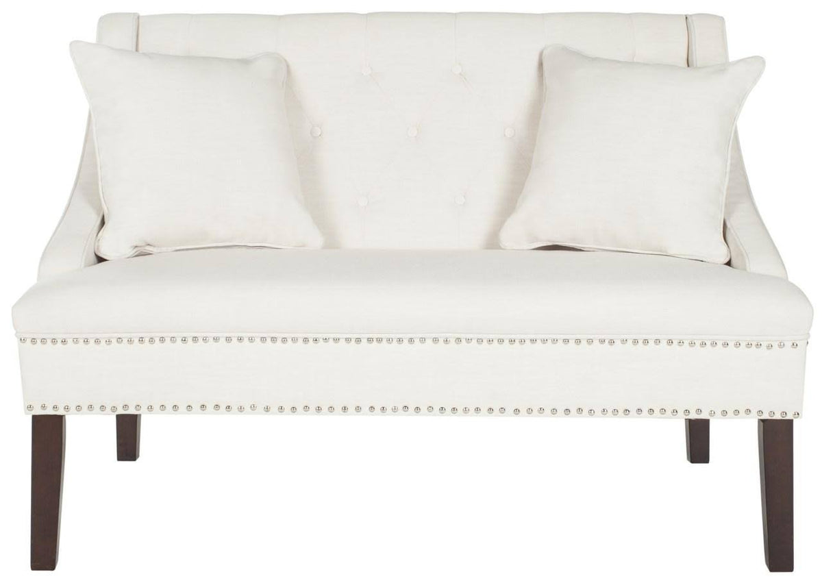 Light Beige Linen Settee U5220