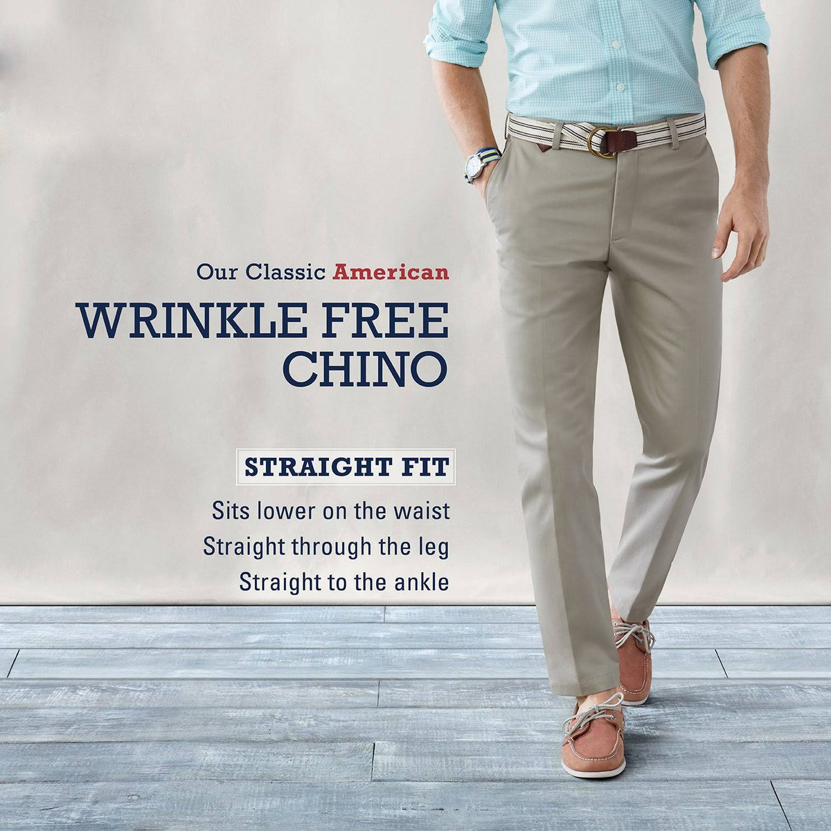Classic Fit Flat Front Pant S995