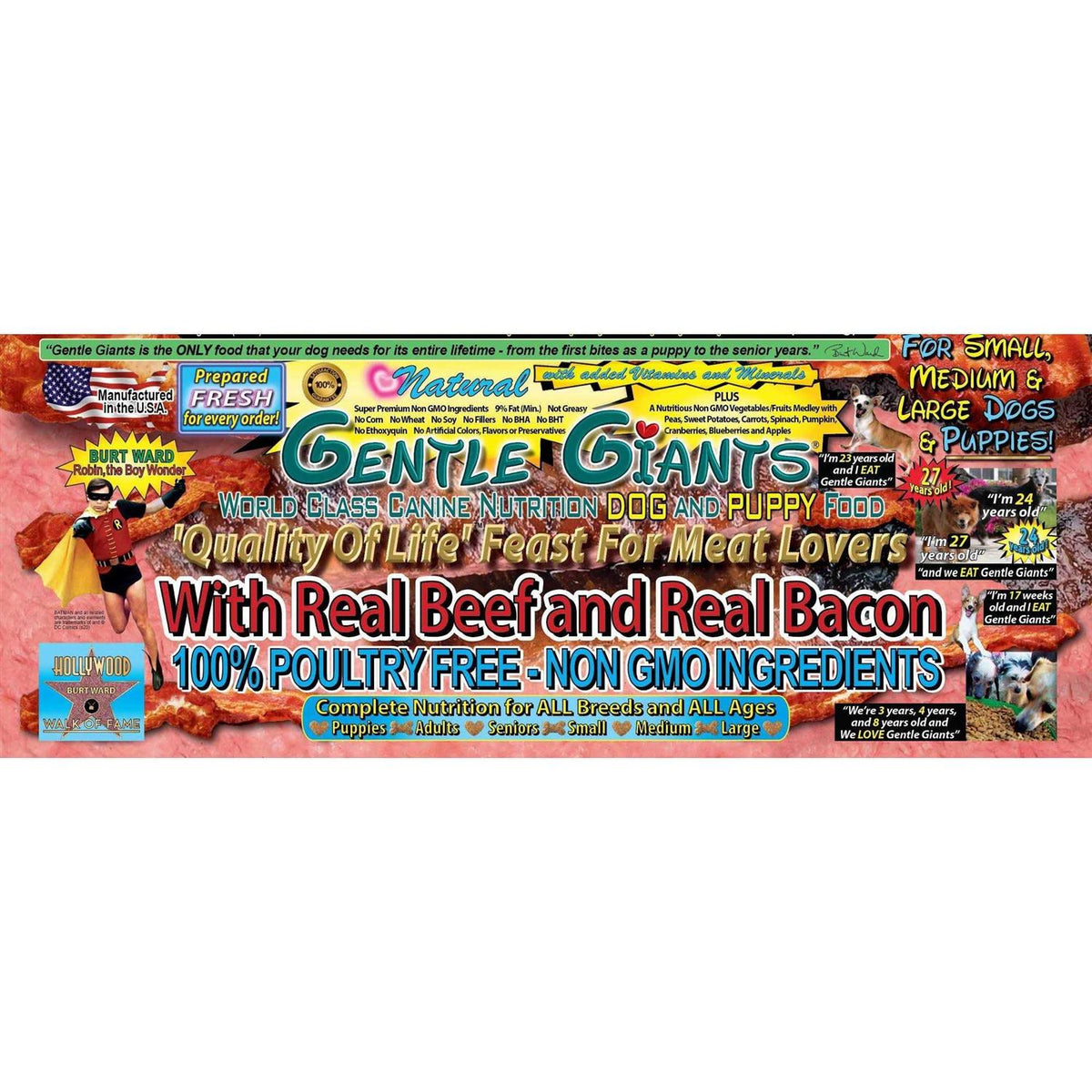 Real Beef & Bacon Dry Dog Food W467386