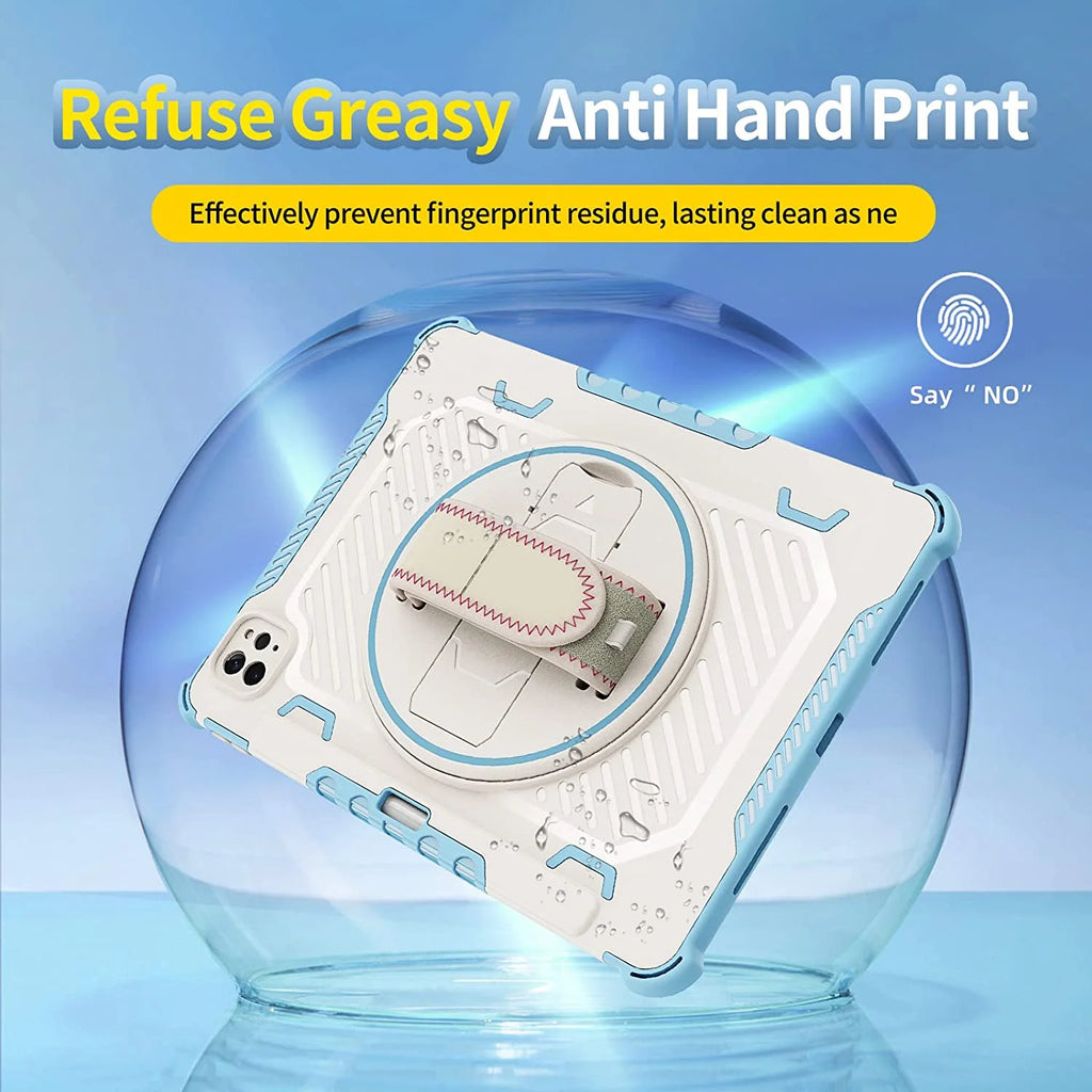 Heavy Duty Protective Case for iPad Air 10.9" and iPad Pro 11 inch with 360° Rotating Hand Strap & Stand G751