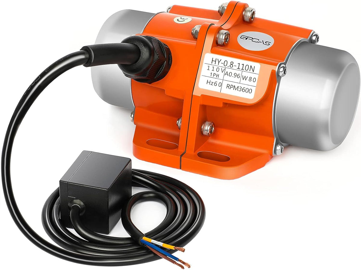 80W Concrete Vibrator Vibration Motor Single Phase AC 110V 3600RPM Aluminum Alloy Case Electric Vibrating Vibrators for Shaker Table K721