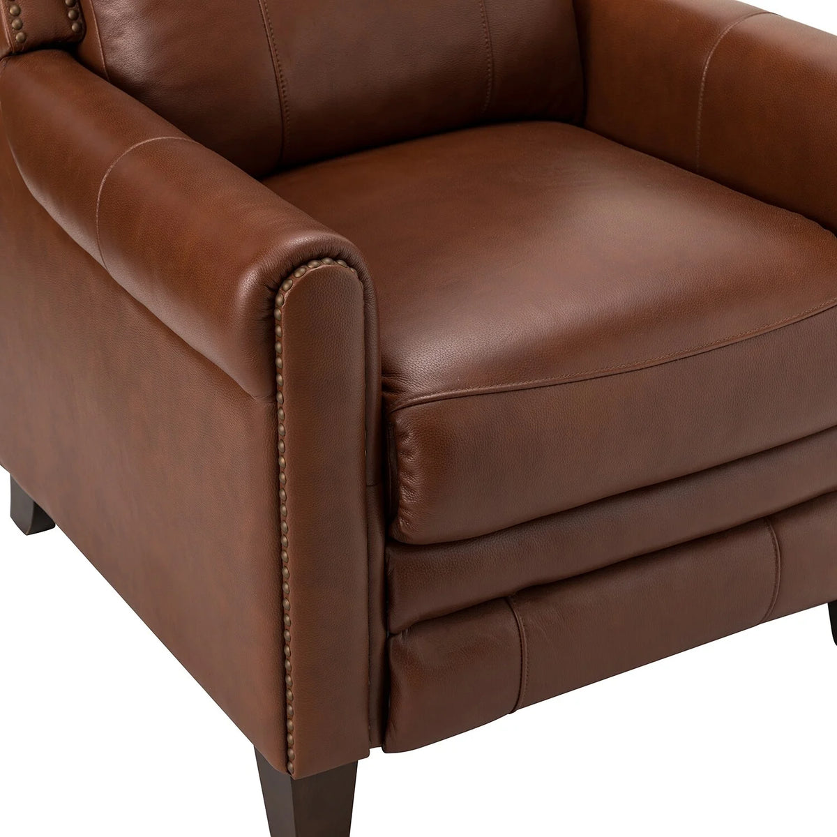 Genuine Leather Manual Recline Set of 2 BROWN O650