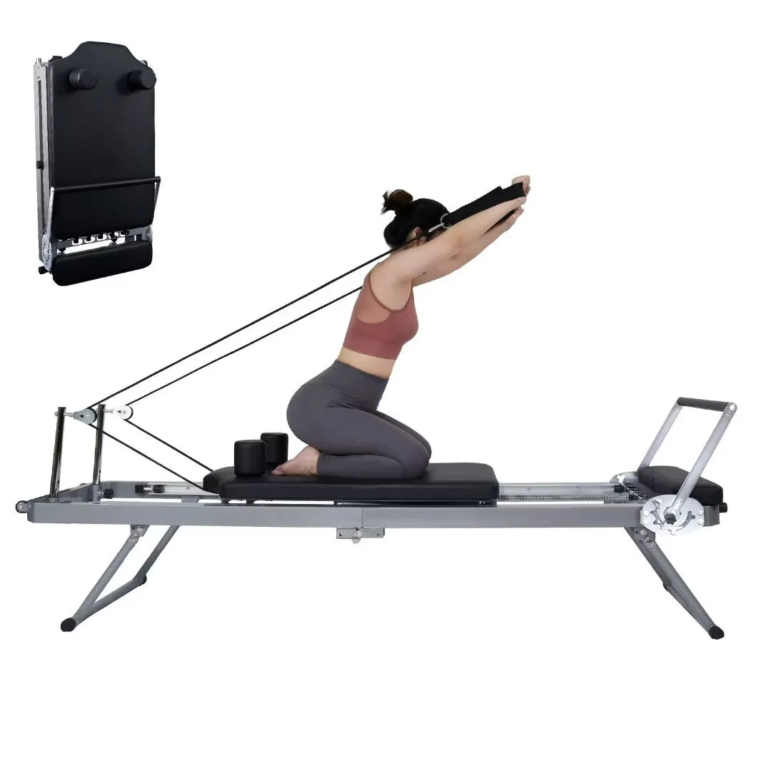 Foldable Pilates Reformer with Spring, Up to 300 lbs Weight Capacity F58316