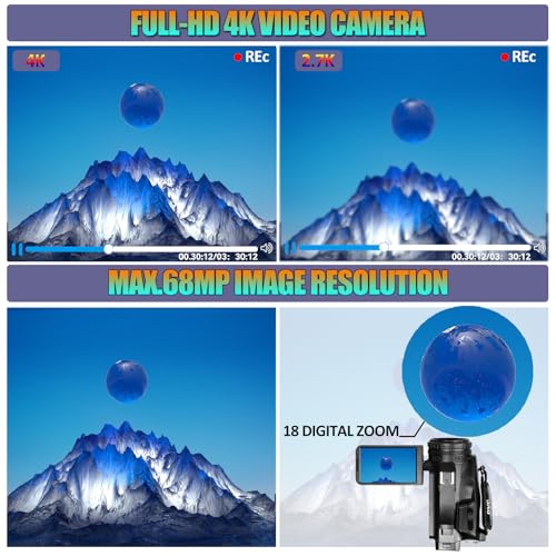 4K UHD Video Camera Camcorder with Mic E1198
