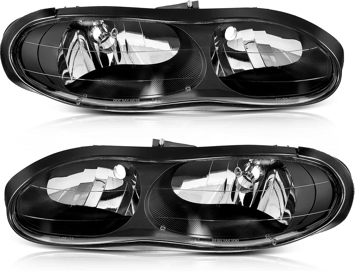 Chrome Housing Clear Lens Headlight Assembly for Chevrolet Camaro 1998-2002 V7098