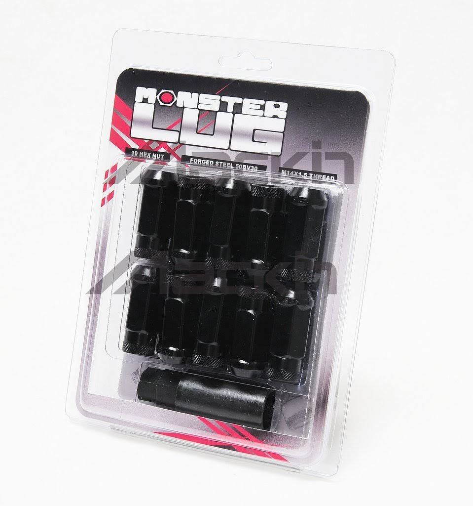 Black M14 x P1.50 Open Ended Lug Nut F3315