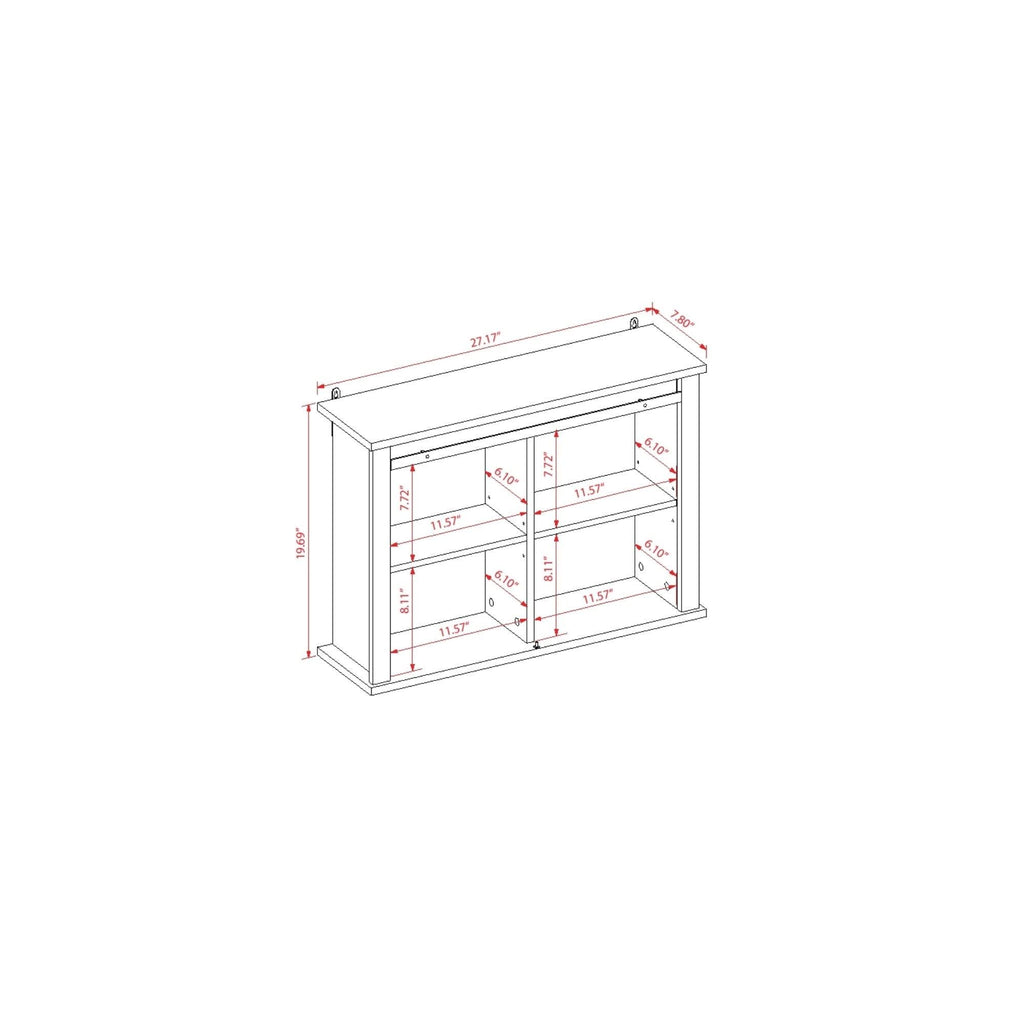 White MDF Bathroom Wall Cabinet T28600
