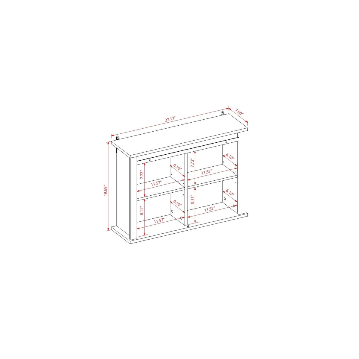 White MDF Bathroom Wall Cabinet T28600