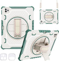 Heavy Duty Protective Case for iPad Air 10.9" and iPad Pro 11 inch with 360° Rotating Hand Strap & Stand G751