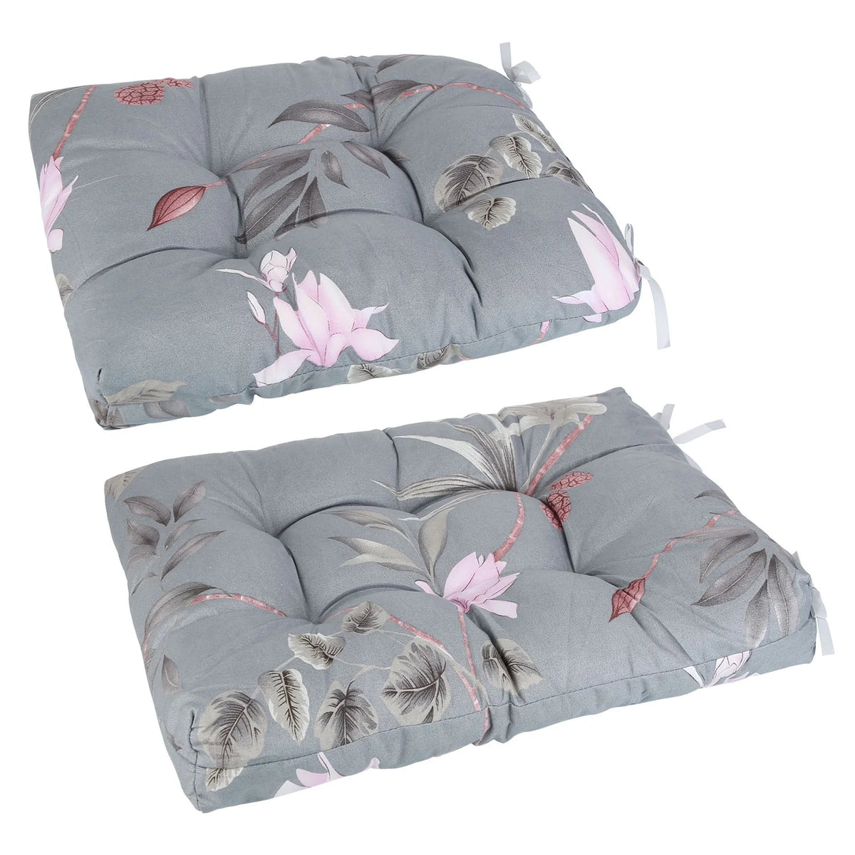Grey Green Leaf Polyester Rocking Chair Cushion R374142