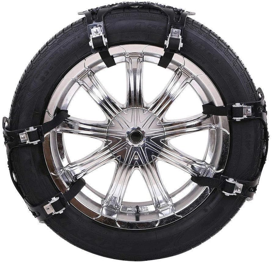 6pcs Universal Adjustable Emergency Traction Chains for 165-275mm Tires U71833