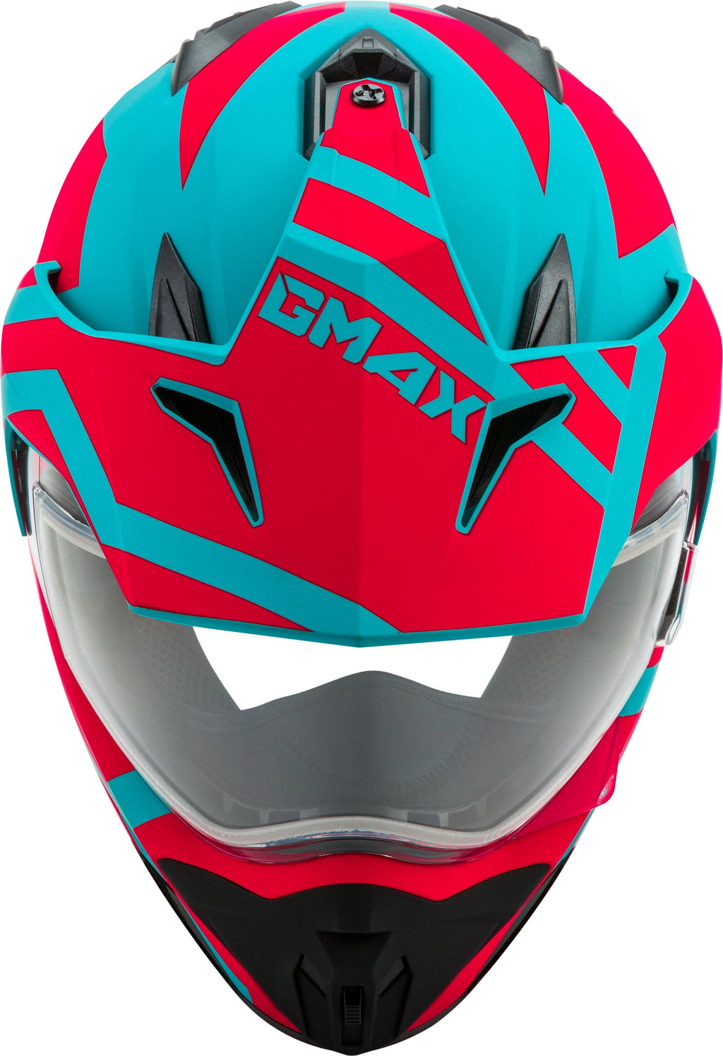 Matte TEAL/ORG Snow Helmet with Elec Shield L67563