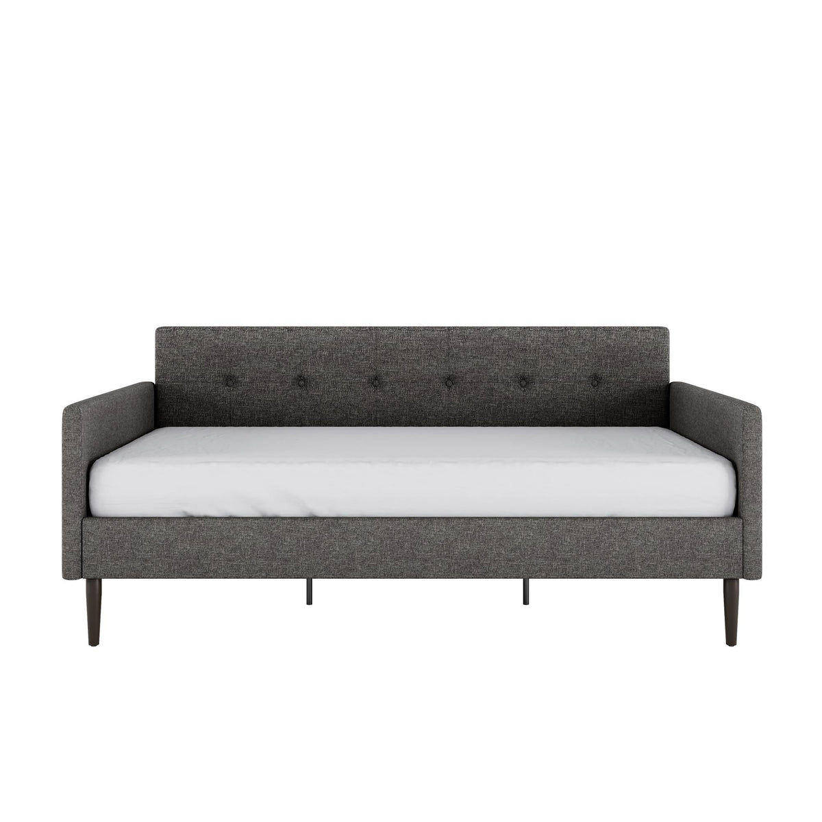 Gray Linen Twin Size Upholstered Daybed W192