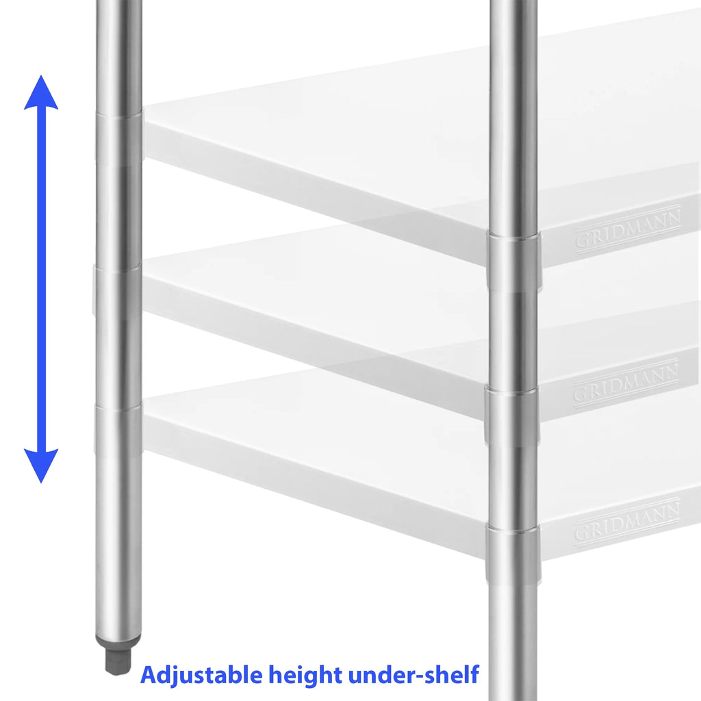 NSF Stainless-Steel Commercial Work Table with Backsplash - 30 x 72 Inches R36253