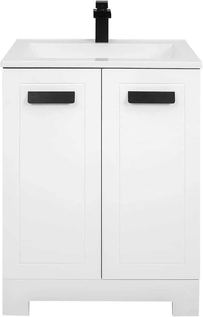 24 inch Wooden Bathroom Cabinet with Undermount Sink F89198