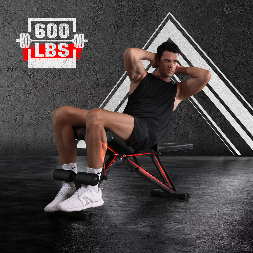 Adjustable Weight Bench Folding Incline/Decline 660lbs Capacity P113953