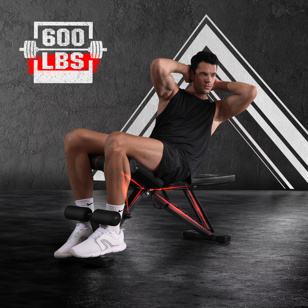 Adjustable Weight Bench Folding Incline/Decline 660lbs Capacity P113953
