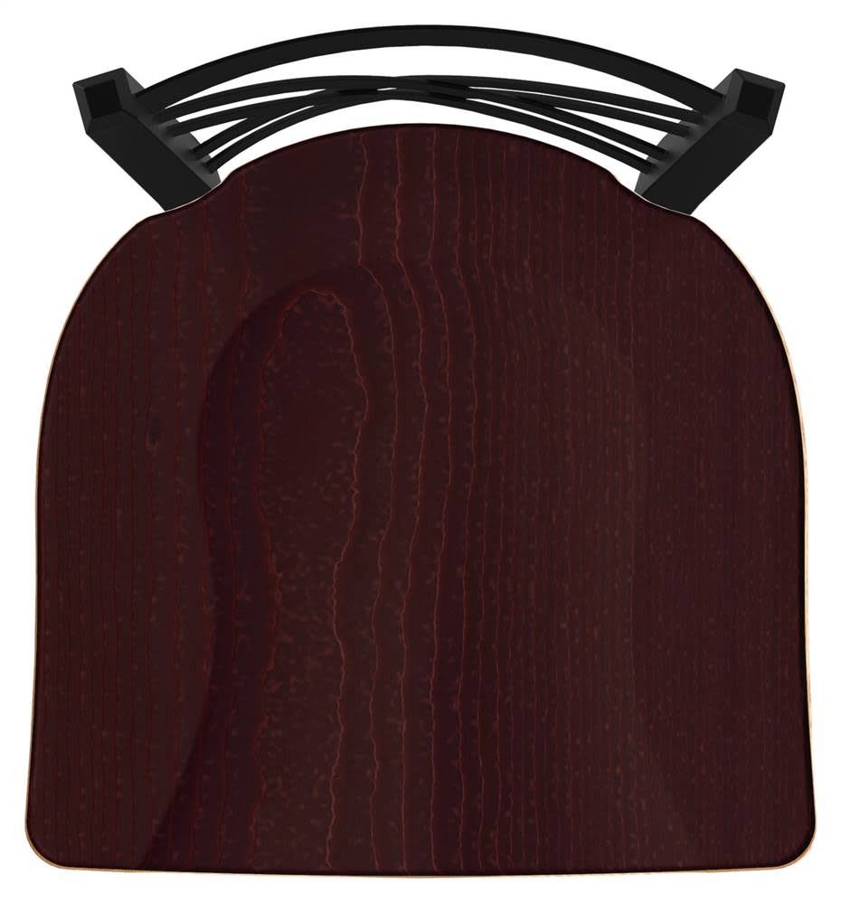 Swivel Counter Stool with Black Wrinkle Finish and Dark Cherry Oak Seat O8638