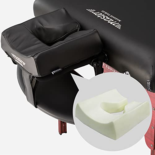 31" Portable Massage Table with Memory Foam Cushioning Black X37777