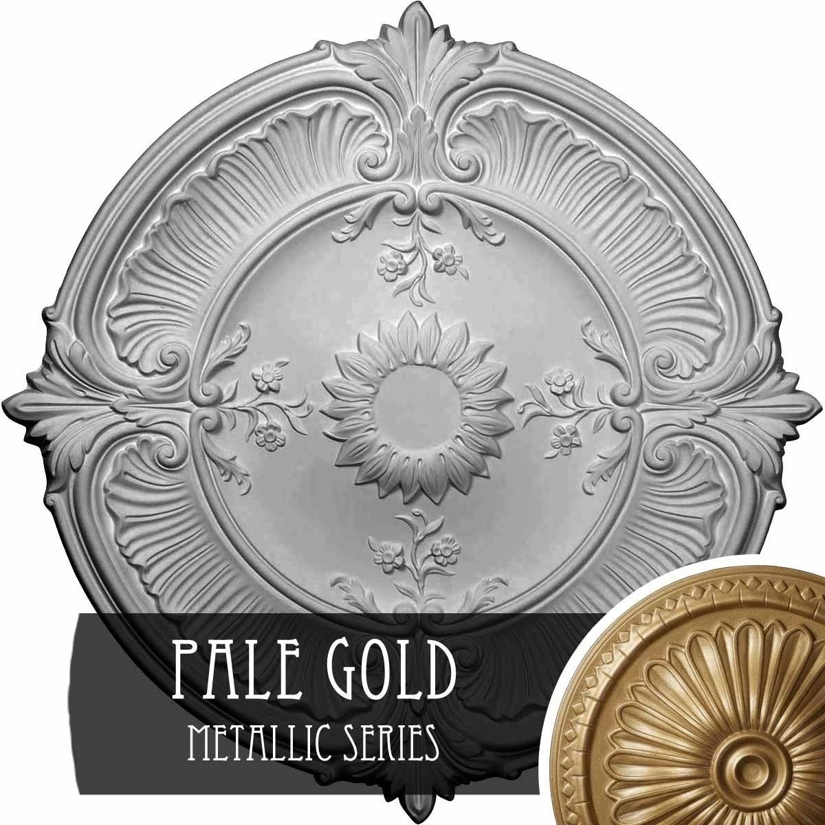Pale Gold Acanthus Leaf Ceiling Medallion S467