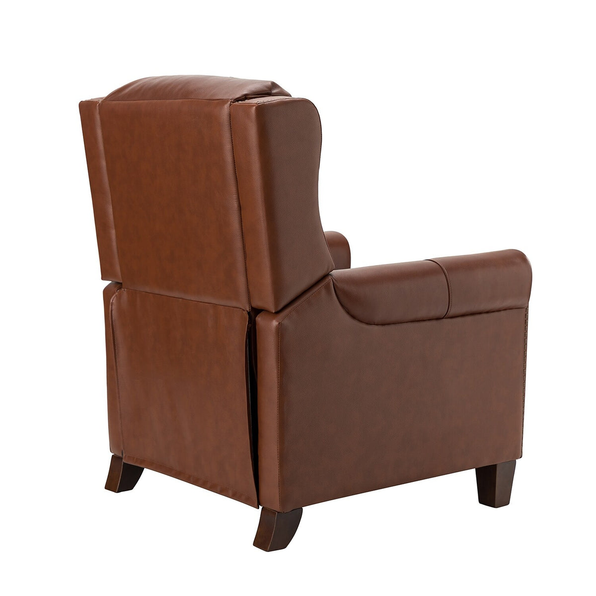 Genuine Leather Manual Recline Set of 2 BROWN O650