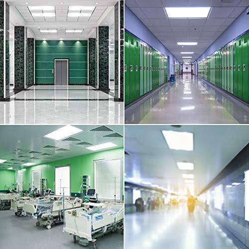 6 Pack LED Ceiling Panel, 2x4 ft, 50W, Dimmable, 5500 lm, 5000K Daylight, Direct Wire N531078