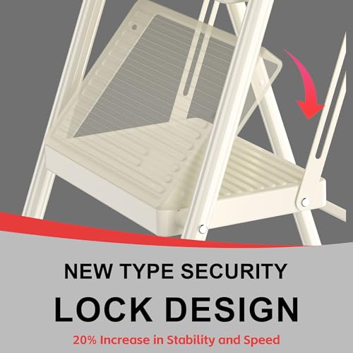 Foldable Step Ladder with Handrails 600Lbs H305